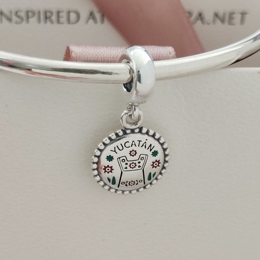 Pandora Yucatan Quintana Roo Dangle Charm Mayan World Pendant S925 Silver - Picture 3 of 8